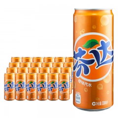 芬达碳酸饮料橙味汽水330ml 高罐