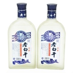 42度扁瓶老白干淡雅酒 整箱500mlX12支