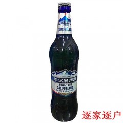 哈尔滨冰纯白啤500ml* 12瓶/箱