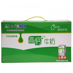 蒙牛高钙纯牛奶250ml*16盒