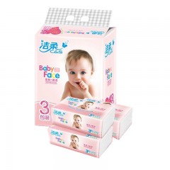 洁柔抽纸巾JR081-01（无香130抽婴儿）3包/提
