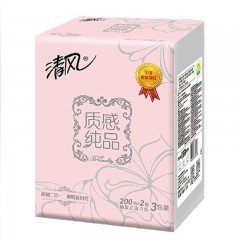 清风抽纸巾BR38XXN(超质感200抽)3包/提